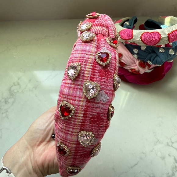 Set of 8 Valentine Headbands Twine and Love Saints Conversation Hearts Jeweled - Picture 10 of 16